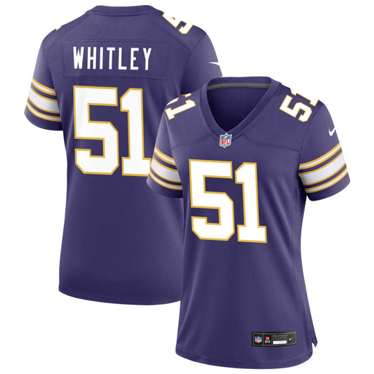 Benton Whitley Minnesota Vikings Nike Women's Classic Game Jersey - Purple