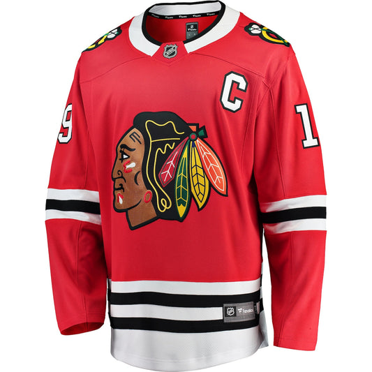 Boys' Grade School Jonathan Toews Fanatics Blackhawks Home Breakaway Jersey - Red