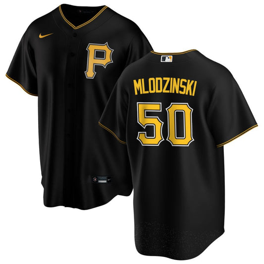 Carmen Mlodzinski Pittsburgh Pirates Nike Alternate Replica Jersey - Black