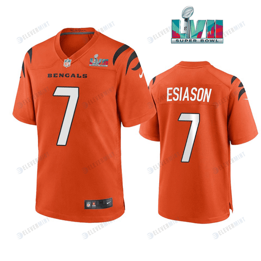 Boomer Esiason 7 Cincinnati Bengals Super Bowl LVII Men Game Jersey- Orange